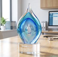 Caspian Award on Marvel Clear - Art Glass Awards