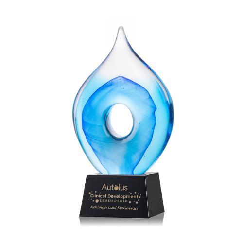 Recognition Awards - Glass Awards - Caspian Award on Robson Black
