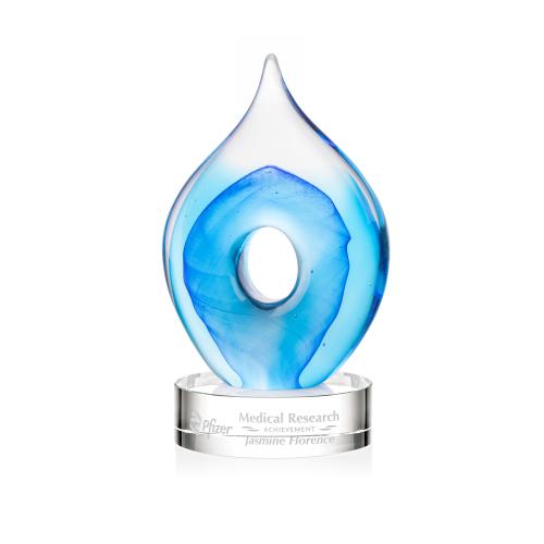 Recognition Awards - Crystal Awards - Colored Crystal Awards - Caspian Award on Stanrich Clear