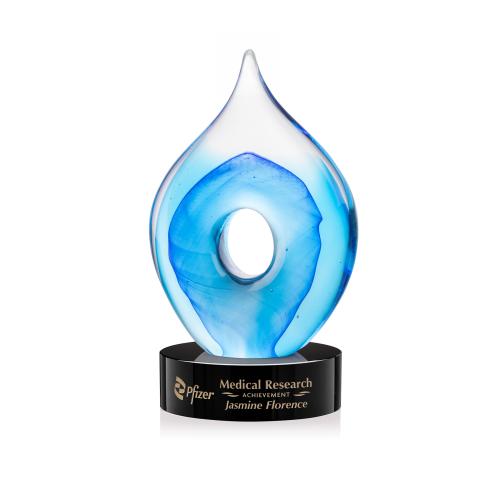 Recognition Awards - Glass Awards - Caspian Award on Stanrich Black