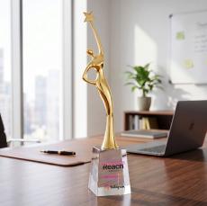 Star Goddess VividPrint Award - Gold/Clear - Full Color Awards