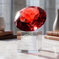 Gemstone Award on Cube - Ruby - Cube Awards
