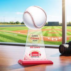 Edenwood Baseball VividPrint Award - Red - Ball Awards
