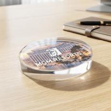 Logan Oval VividPrint Paperweight - Full Color Awards