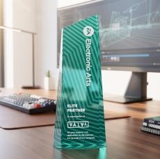 Hallandale VividPrint Award - Teal - Sales Awards