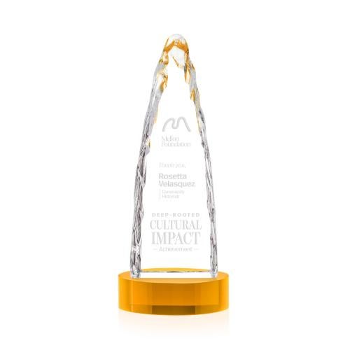 Recognition Awards - Crystal Awards - Goderich Iceberg on Base - Amber