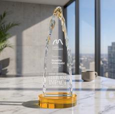 Goderich Iceberg on Base - Amber - Glass Awards