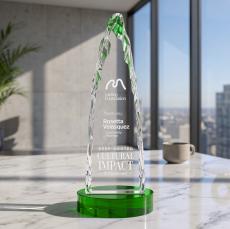 Goderich Iceberg on Base - Green - Crystal Awards
