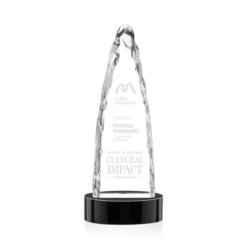 Recognition Awards - Crystal Awards - Goderich Iceberg on Base - Black