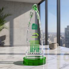 Goderich VividPrint Award on Base - Green - Sales Awards