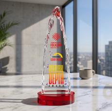 Goderich VividPrint Award on Base - Red - Sales Awards