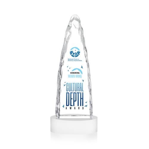 Recognition Awards - Crystal Awards - Goderich VividPrint&trade; Award on Base - White