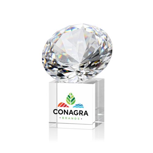 Recognition Awards - Crystal Awards - Diamond on Cube VividPrint&trade; Award
