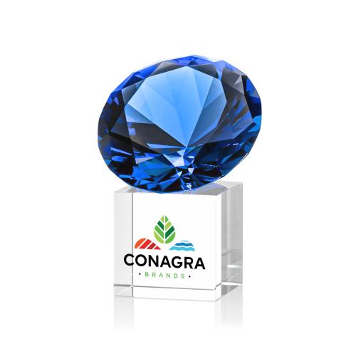 Recognition Awards - Crystal Awards - Sapphire on Cube VividPrint&trade; Award