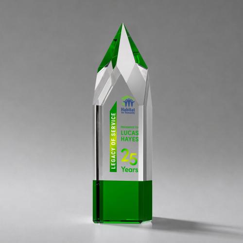 Recognition Awards - Crystal Awards - Coventry VividPrint&trade; Award - Green