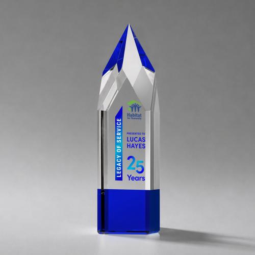 Recognition Awards - Crystal Awards - Coventry VividPrint&trade; Award - Blue