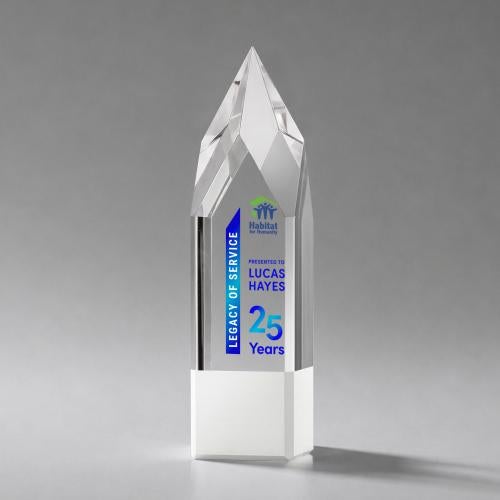 Recognition Awards - Crystal Awards - Coventry VividPrint&trade; Award - White