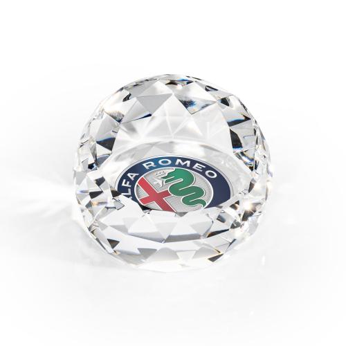 Recognition Awards - Crystal Awards - Crystal Paperweights - Driscoll VividPrint&trade; Paperweight - Clear