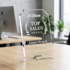 Polaris Clipped Rectangle Award - Silver - Between $80 and $150