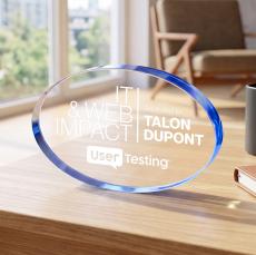 Baldus Oval Award - Blue - Between $80 and $150