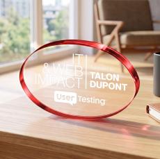 Baldus Oval Award - Red - Between $80 and $150