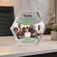 Gilford Hexagon VividPrint Award - Clear - Between $80 and $150