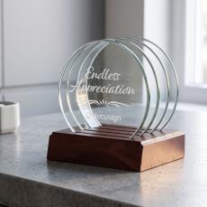 Barnaby Coasters - Set of 4 on Rosewood Base - Coasters