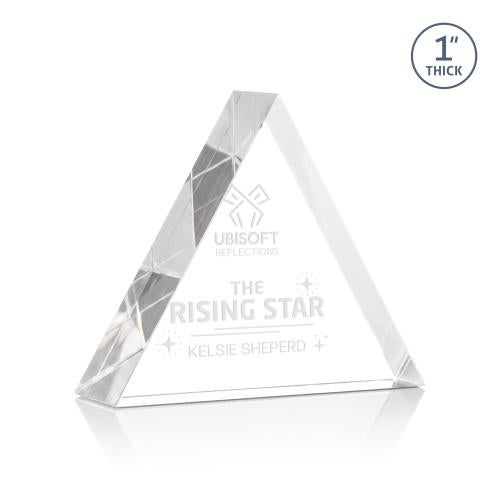 Recognition Awards - Acrylic Awards - Spartan Triangle Award - Clear