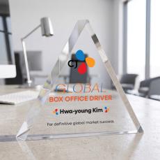 Spartan Triangle VividPrint Award - Clear - Between $80 and $150