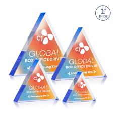 Spartan Triangle VividPrint Double Sided Award - Blue - Between $80 and $150