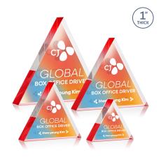 Spartan Triangle VividPrint Double Sided Award - Red - Between $80 and $150
