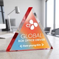Spartan Triangle VividPrint Double Sided Award - Red - Between $80 and $150
