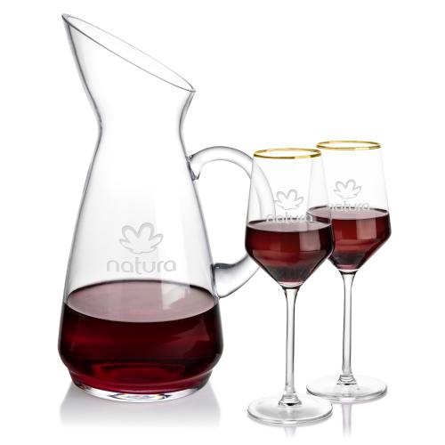 Corporate Gifts - Barware - Carafes - Taroni Carafe & Tucson Gold Wine