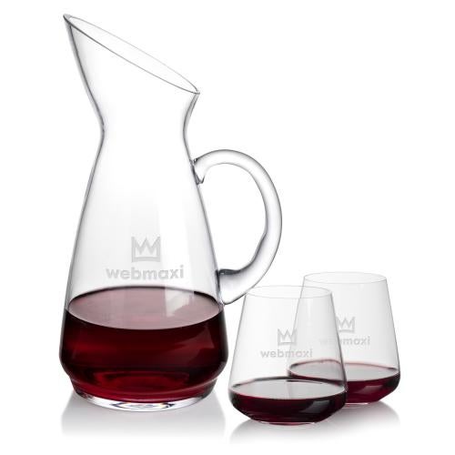 Corporate Gifts - Barware - Carafes - Taroni Carafe & Breckland Stemless Wine