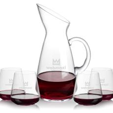 Taroni Carafe & Breckland Stemless Wine - Barware Gift Sets