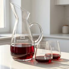 Taroni Carafe & Breckland Stemless Wine - Barware Gift Sets