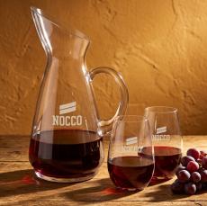 Taroni Carafe & Boston Stemless Wine - Barware Gift Sets