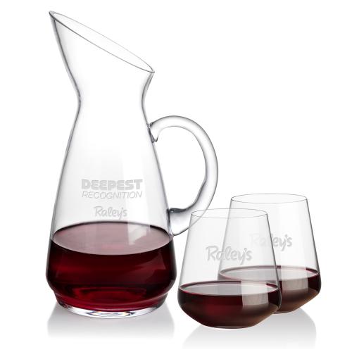Corporate Gifts - Barware - Carafes - Taroni Carafe & Cannes Stemless Wine