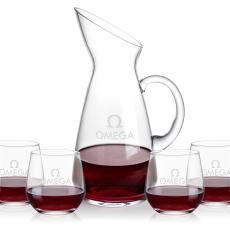 Taroni Carafe & Garland Stemless Wine - Barware Gift Sets