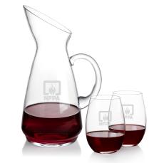 Taroni Carafe & Laurent Stemless Wine - Barware Gift Sets