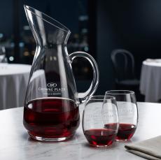 Taroni Carafe & RIEDEL Stemless Wine - Barware Gift Sets