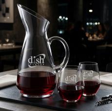 Taroni Carafe & Reina Stemless Wine - Barware Gift Sets