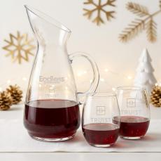 Taroni Carafe & Stanford Stemless Wine - Barware Gift Sets