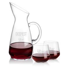 Taroni Carafe & Sturgis Stemless Wine - Barware Gift Sets