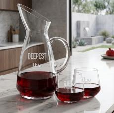 Taroni Carafe & Sturgis Stemless Wine - Barware Gift Sets