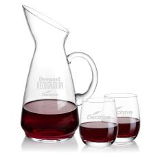 Taroni Carafe & Salem Stemless Wine - Barware Gift Sets