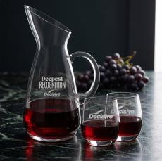 Taroni Carafe & Salem Stemless Wine - Barware Gift Sets