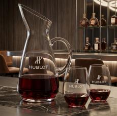 Taroni Carafe & Vale Stemless Wine - Barware Gift Sets