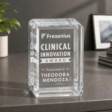 Fulton Cube Award - Vertical - Crystal Awards