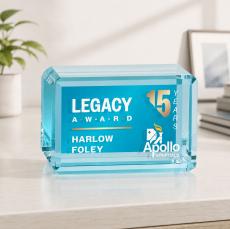 Fulton Cube VividPrint Double Sided Award - Horizontal - Desktop Awards